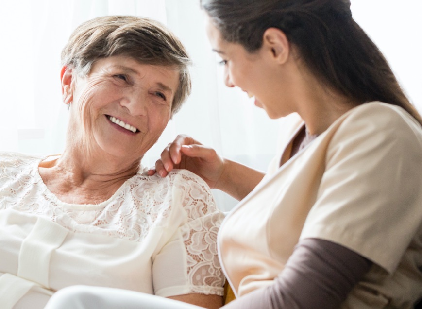 Caregiver and Caretaker talking