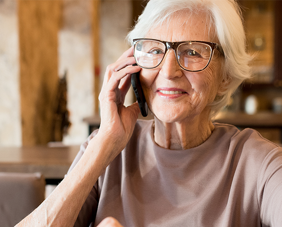 woman on phone