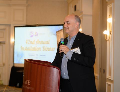 Man at podium with microphone